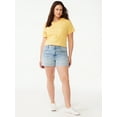 thumbnail image 6 of Free Assembly Women’s Rolled Cuff Jean Shorts, 4” Inseam, Sizes 0-22, 6 of 8