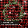 thumbnail image 5 of Snowman Round Tablecloth 60Inch Winter Snowflakes Christmas Tree Table Cloth with Red Black Buffalo Plaids Xmas Holly Berries Table Cover Reusable Waterproof for Kitchen Dining Holiday Decor, 5 of 6