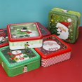 thumbnail image 1 of Santa Claus Pattern Christmas Gift Box with Transparent Lid Tinplate New Year Gift Wrap Box Party Supplies, 1 of 9