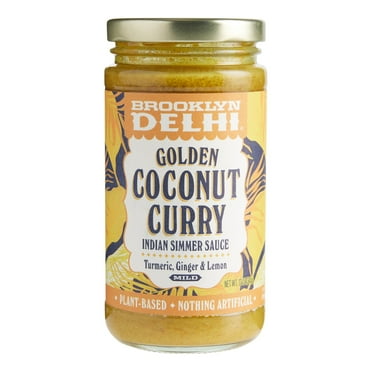 Brooklyn Delhi Golden Coconut Curry Indian Simmer Sauce 12 oz Pack of 4
