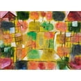 thumbnail image 3 of Klee, Paul 18x14 Black Modern Framed Museum Art Print Titled - Tree and Architecture-Rhythms, 3 of 5