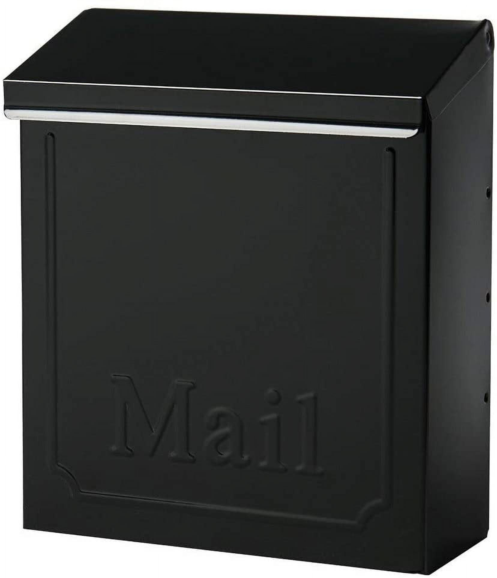 Solar Group THVKB001 10.75" Black Townhouse Wall Mount Mailbox