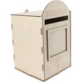 thumbnail image 3 of Wooden Wedding Mailbox Post Box, Exquisite Craftsmanship, Vintage Postal Style Design with Lock, Ideal for Weddings, Parties, Anniversaries, Graduations, and Baby Showers (JM01617), 3 of 8