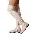 thumbnail image 3 of YLYL Women's Over the Knee Boots Thigh High Low Block Heel Pointed Toe Long Stretch Boots, 3 of 8