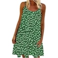 thumbnail image 2 of Vestido HUOGUO de verano para mujer, estampado, casual, sin mangas, 2 of 5