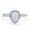 White Opal, variant on Teardrop Pear Vintage Style Halo Women Engagement Ring White Opal 925 Sterling Silver