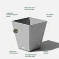 thumbnail image 3 of Veradek Pure Series Nobleton 18" Plastic Planter - Gray, 3 of 11