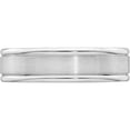 thumbnail image 3 of Sterling Silver Rhodium-Plated 6mm Brushed Fancy Band Size 12 Made In United States qwb119brh-12, 3 of 5