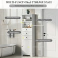 thumbnail image 5 of Aukfa 68''W Bathroom Cabinet with Drawers and Shelves,Freestanding Tall Storage Cabinet - White, 5 of 8