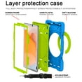 thumbnail image 5 of Dteck Case for Samsung Galaxy Tab A7 10.4 SM-T500/T505/T507 (2020), Heavy Hybrid Rugged Shockproof Case with Handle Kickstand/Adjustable Shoulder Strap, Blue+Green, 5 of 7