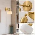 thumbnail image 4 of Vintage Wall Sconce With Colorful Glass, 180 Degrees Adjustable Wall Light for Bedside Bedroom, 4 of 10