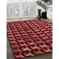 thumbnail image 3 of Ahgly Company Machine Washable Indoor Round Abstract Red Area Rugs, 7' Round, 3 of 7
