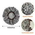 thumbnail image 1 of Un gorro de baño con estampado de leopardo negro, imprescindible para la ducha, atrevido y elegante, 1 of 7