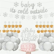 Frosty Delight Baby Shower Decorations - Snowflake & Winter Themed Baby Its Cold Outside Decorations to make your baby shower a winter wonderland!