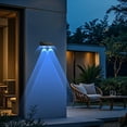 thumbnail image 5 of Solar Fence Lights Outdoor - 8 Fixed Colors & Color Changing, Waterproof Solar Powered LED Deck Lights for Backyard, Patio, Railing, Step, Wall, Pool - Dusk to Dawn Ambient Lighting, 5 of 9