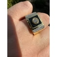 thumbnail image 4 of "Moissanite Men's 14K Gold Plated 925 Silver Iced Black Onyx Ring - Diamond Test Approved", 4 of 4