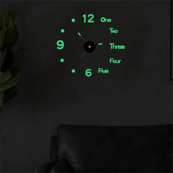 TIMIFIS Wall Clock Wall Sticker Diy Luminous Stereo Digital Wall Clock Wall Sticker Clock Living Room Decoration Clock Wall Clock