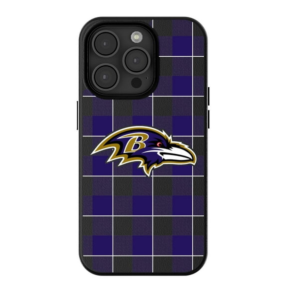 Keyscaper Baltimore Ravens Plaid Magnetic Bump iPhone Case