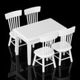 thumbnail image 4 of Square Table Chair Model Dining Table Set Kitchen Furniture Set DIY Accessory White, 4 of 8