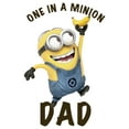 thumbnail image 2 of Men's Despicable Me One in a Minion Dad  Baseball Graphic Tee White/Black Small, 2 of 4