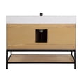 thumbnail image 5 of Wildy 48" Single Bathroom Vanity Set in Washed Oak with Grain White Composite Stone Countertop with Mirror, 5 of 8
