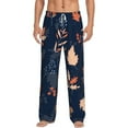 thumbnail image 2 of Lsque Autumn Leaves With Blue Print Men's Pajama Pants, Lounge Pant - Comfortable Home Wear,Elastic Waistband, Stylish Design-XX-Large, 2 of 9