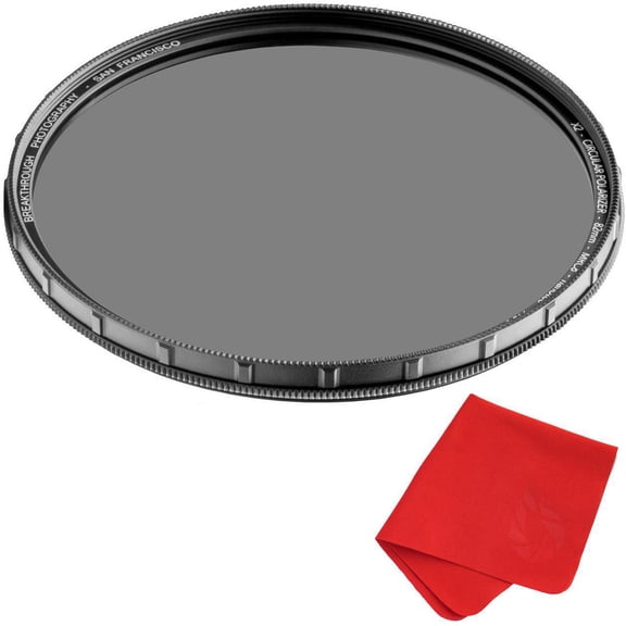 Breakthrough Photography 62mm X2 Circular Polarizer Filter, Brass Frame, Edge Traction, Nanotec Coating