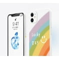 thumbnail image 2 of Cute Rainbow Straight Edge Soft Liquid Silicone Back Bumper Compatible with iPhone Case,Couple Phone Case Cover， Red， Iphone Xs Max, 2 of 8