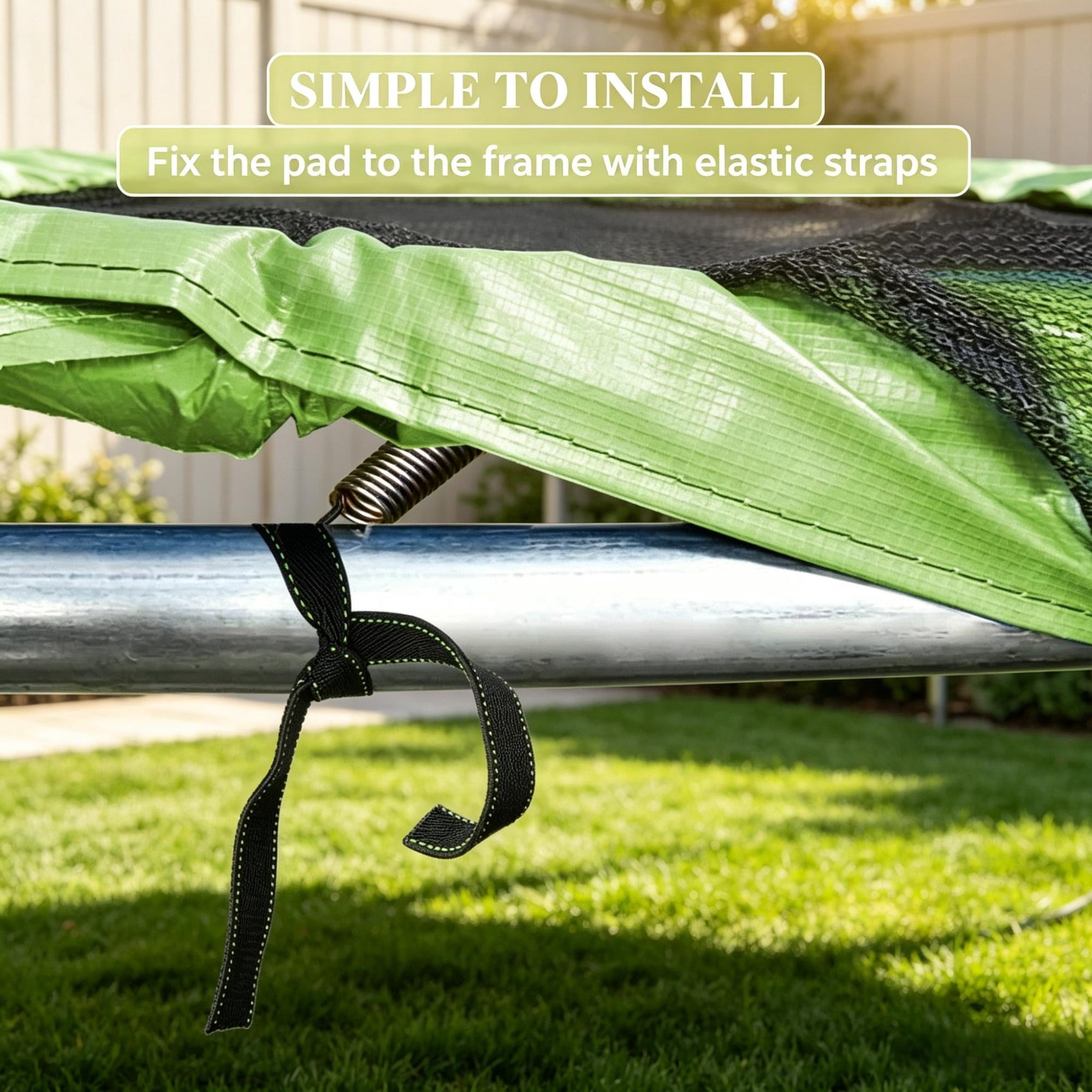 14ft Trampoline Replacement Pad with Elastic Straps Safety Cover