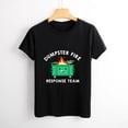 thumbnail image 4 of Dumpster Fire Women’s Short Sleeve Cotton T-Shirt HD Graphic Printed Tee Casual Crew Neck Top S, 4 of 7