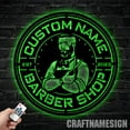 thumbnail image 5 of Craftnamesign Personalized Barber Shop Name Sign Decoration, Custom Hairstylist Metal Home Decor, 5 of 5