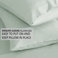 thumbnail image 3 of American Home Collection Brushed Microfiber Sheet Set, Deep Pocket Extra Soft Sheets & Pillowcases Set, 4 Pieces, Full, Mint, 3 of 7