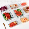thumbnail image 4 of Food Storage Containers With Airtight Lids, Glass Meal Prep Containers Set, Glass Lunch Boxes For Home Kitchen Office Lunch,Leakproof Airtight Glass Meal Prep Containers (Multicolor), 4 of 7