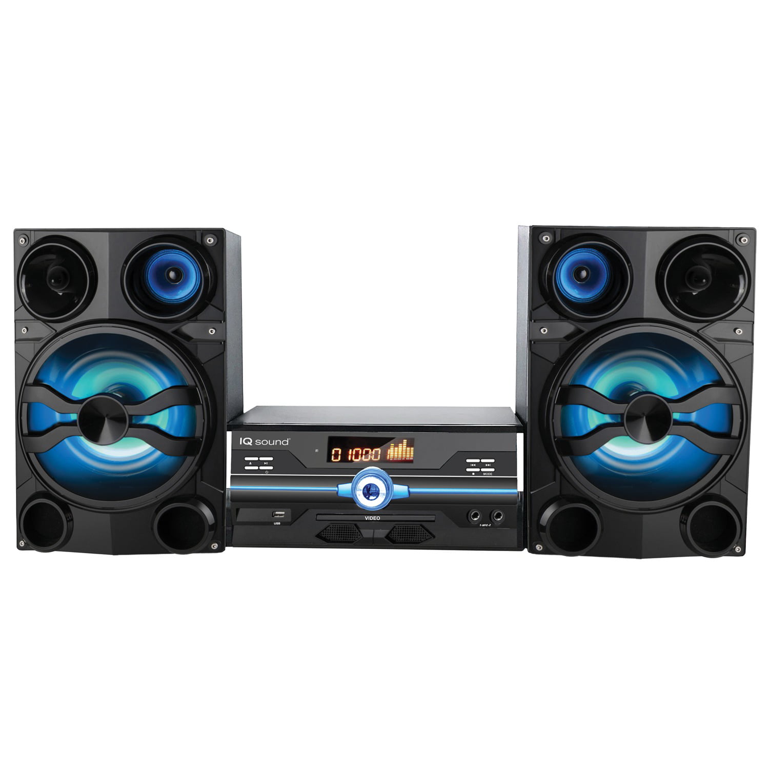 Supersonic IQ-9000BT HiFi Multimedia Audio System with Bluetooth and  AUX/USB/Mic Inputs