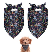 Dog Bandana 2 Pack,Dark Blue Christmas Nutcracker Pattern Bandanas for Dogs,Cat Bandana,Small/ Large Dog Bandana 2 Size,Dog Bandanas Girl Boy