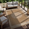 thumbnail image 6 of HJTER Outdoor Rug 5x7 Medallion Natural Modern Area Rugs for Indoor and Outdoor Patios Kitchen and Hallway Mats Washable Porch Deck Outside Carpet (Medallion Natural 5 x 7), 6 of 9