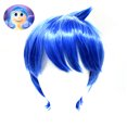 thumbnail image 3 of Movie Inside Out Joy Cosplay Costume Princess Dress+Wig For Kids Girls ​Halloween Carnival Birthday Green Printed Party Frocks, 3 of 5