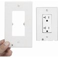 thumbnail image 3 of Outlet Wall Plate with LED,2 Pack Wall Plate Night Light, Easy to Install,Electrical Outlet with LED Night Lights, Screws Includes (White), 3 of 7