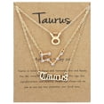 thumbnail image 5 of Gorgeous 3-Pack Zodiac Alphabet Symbols Rhinestone Clavicle Chain Necklaces, 5 of 5