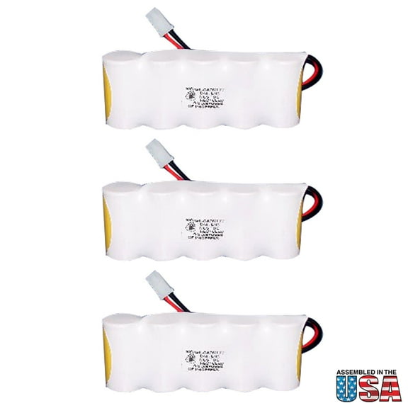 3pc Exit Sign Battery for Lithonia 406796-000 ELB0604N ELB0604N1 ELB0604NI