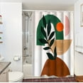 thumbnail image 4 of zhangmingg Rideau de Douche Salle de Bain Fleur Abstraite Couleur Rideau de Douche Rideau de Séparation Salle de Bain Rideau de Porte en Polyester Support de Rideau de Douche Doublure en Tissu, 4 of 6