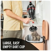 Dirt Devil Bagless Upright Vacuum Cleaner, Multi-Surface+, Pet Friendly, Lightweight, Extension Wand, Dusting Brush, Turbo & Crevice Tool, UD76210V, Red