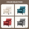 thumbnail image 5 of BedLuxury Mid-Century Accent Chair,Modern Chenille Fabric Armchair for Living Room,Single Sofa Chair with Wood Legs (Green, 1 Pack), 5 of 6