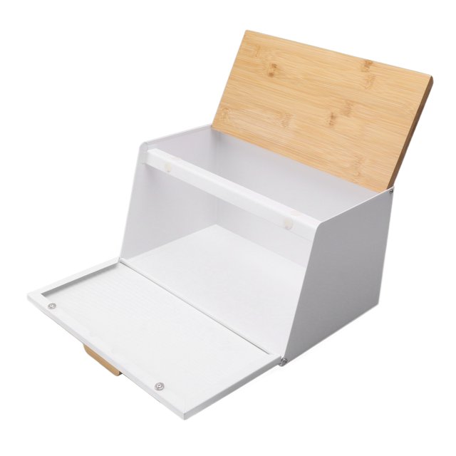 Organizador De Caja De Pan De Hierro, Gran Capacidad, Hierro, Para Hornear, Con Sobrepeso, Contenedores Abatibles, Soporte Trapezoidal, Caja De Almacenamiento Para Hornear