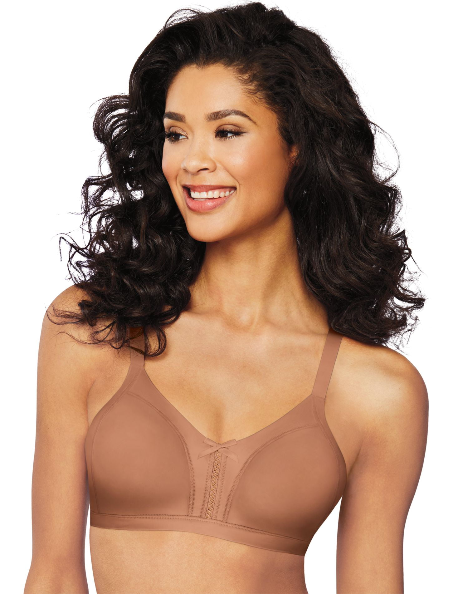 NWT Bali Double Support Back Smoothing Wirefree Bra with Cool Comfort  DF0044