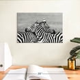 thumbnail image 3 of Elephant Stock Loving Zebras Wall Art - Horizontal Canvas Wall Art - Living Room Wall Decor - Animal Canvas - Black And White Decor - 12" x 8", 3 of 8