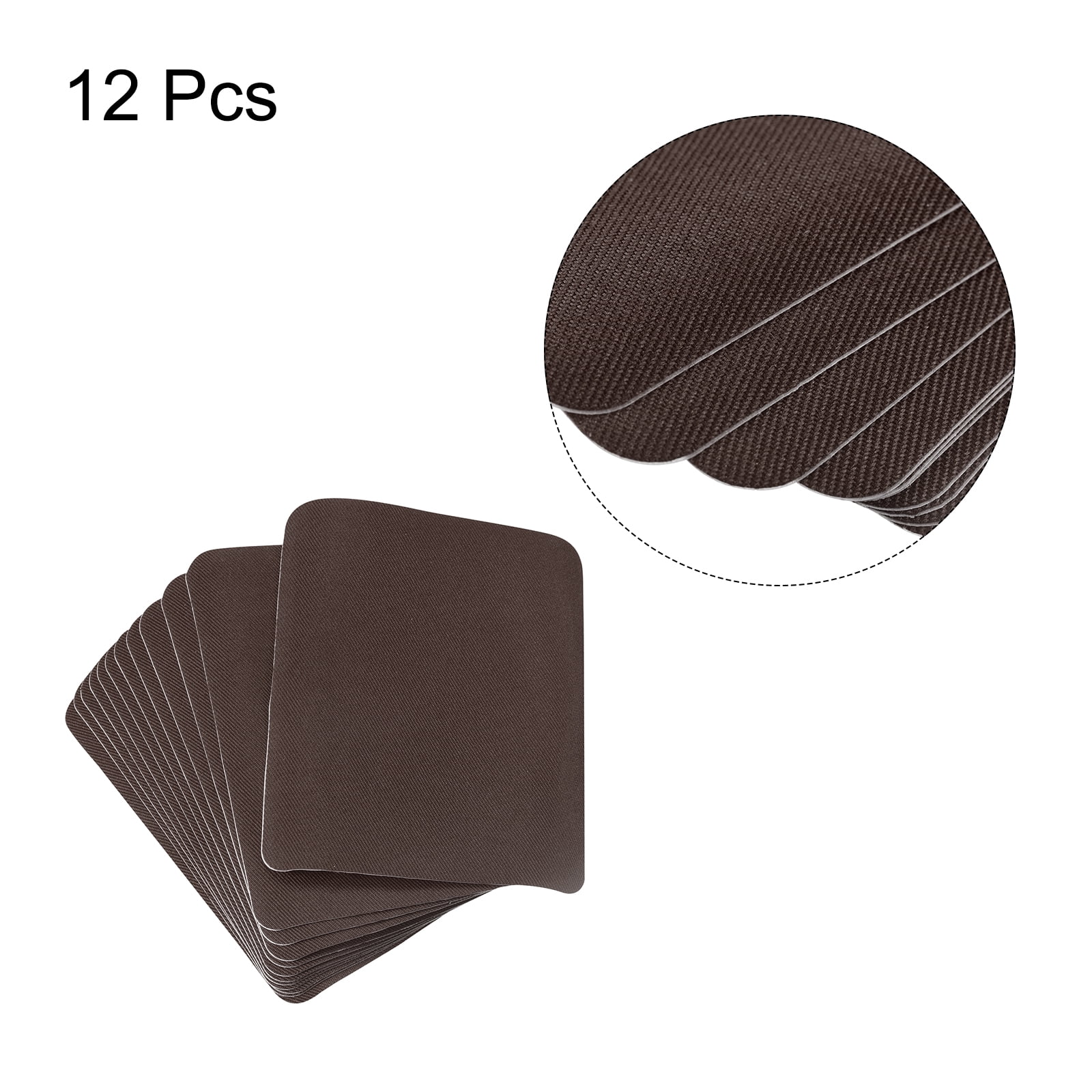 Unique Bargains Fabric Patch Iron-on Patches for Hole Repairing and Decoration Brown