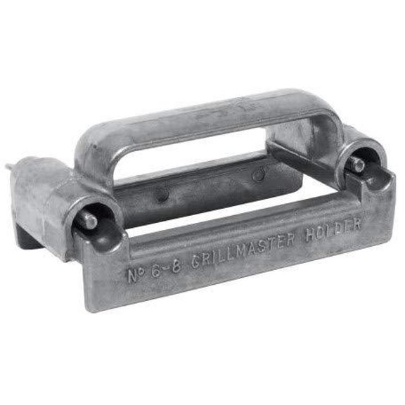 Grillmaster Grill Brick Holder by US Pumice, Made of Aluminum, Reusable Grill Stone Cleaning Brick Holder, Adjustable Clamps, Fits Multiple Sizes of Bricks, Avoid Burnt Hands, Work Safe, F