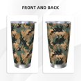 thumbnail image 3 of Daiia Camouflage Rabbit Printed 20oz Insulated Coffee Cup with Straw Topper, Fully Spill Proof Travel Coffee Mug, Stainless Steel Tumbler for Work Home Outdoor Car-Without Straw, 3 of 8