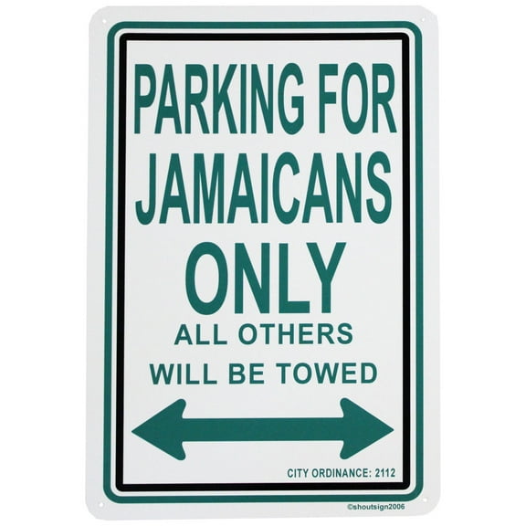 Jamaica Parking Sign